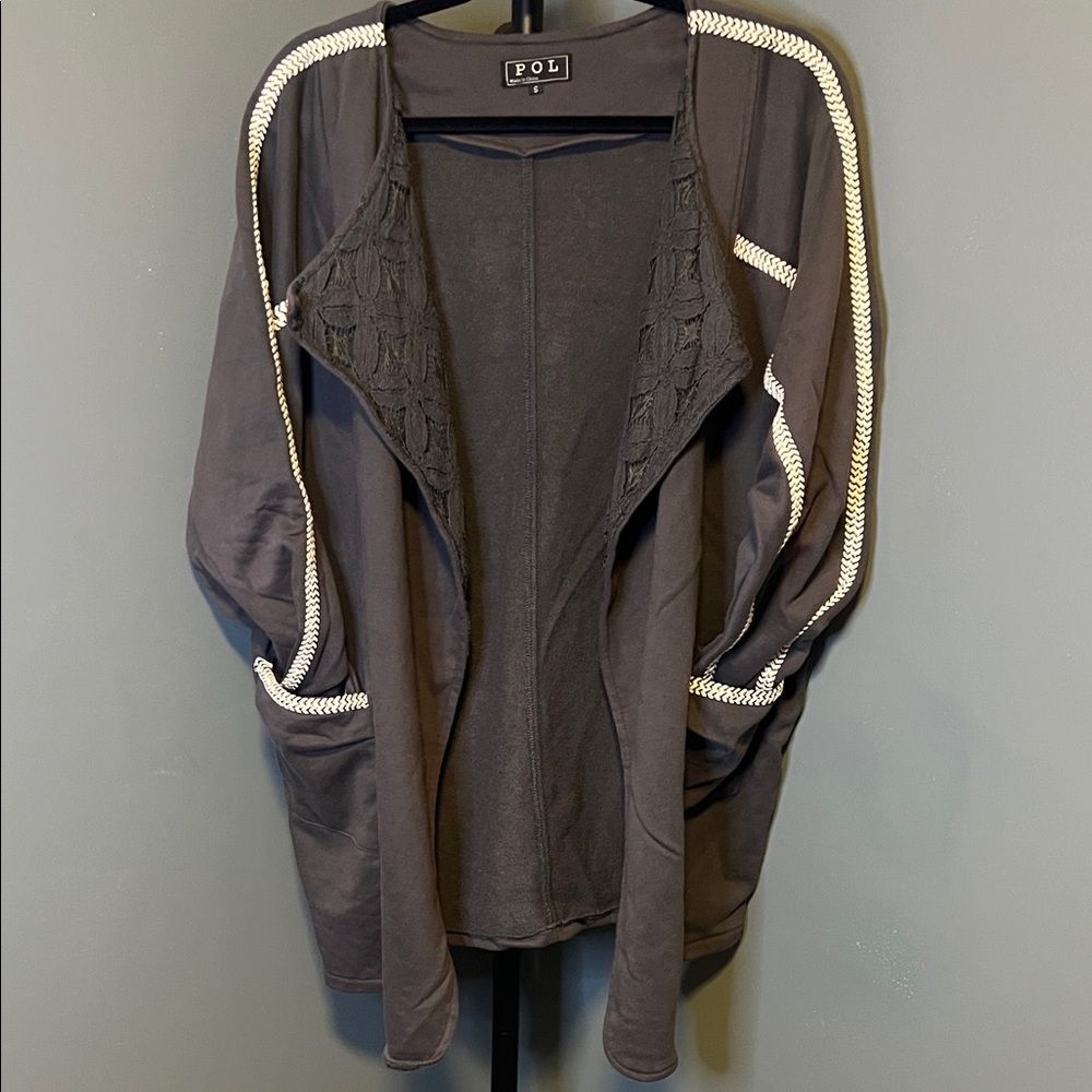 POL Gray Women's oversized Cardigan